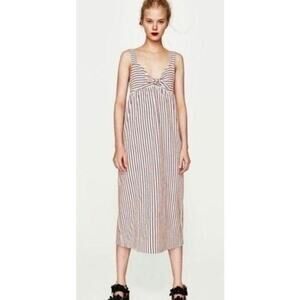 Zara | Dresses | Zara Lace Bow Midi Dress Slip Dress | Poshmark